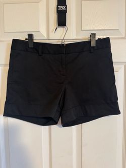 Express Black Cuffed Chino Shorts