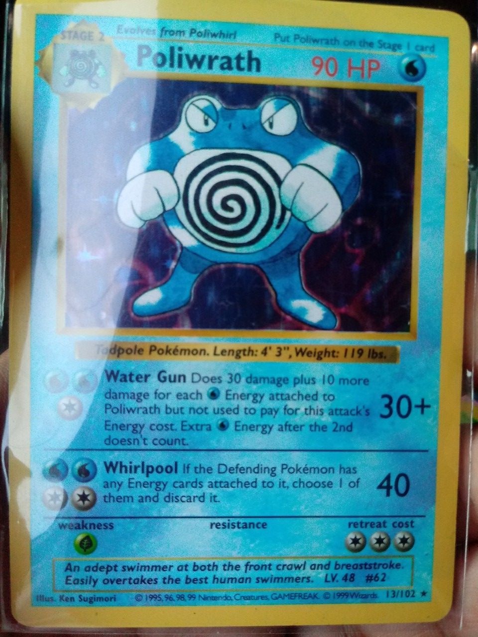 Shadowless poliwrath pokemon card