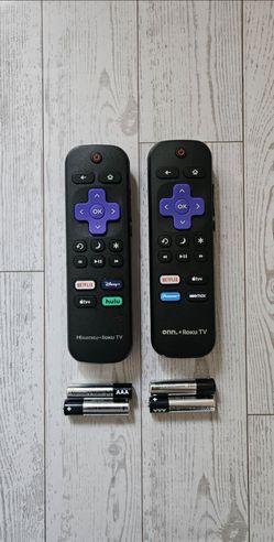 Roku , onn, hisense remotes with batteries installed