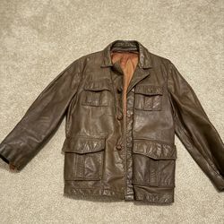 Schott NYC Vintage  Brown Leather Jacket L-XL