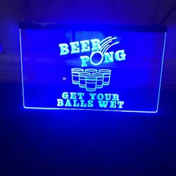 Brand New Beer Pong LED and Sign 