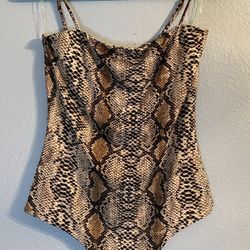 Windsor Snakes Print Bodysuit