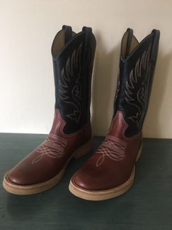Cowboy Boots MADE IN ITALY Real leather size 8 men - 9/9.5 women (European 40-41)