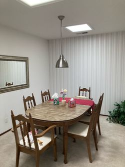 Dining table and chairs $130