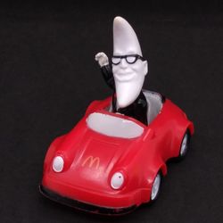 McDonald's Mac Tonight Moon Man red sports car toy