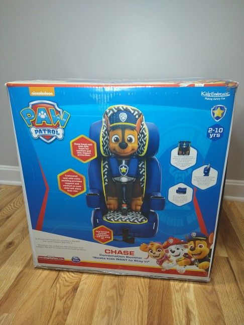 Brand New Paw Patrol Chase Booster Car Seat 2-10 Yrs Old