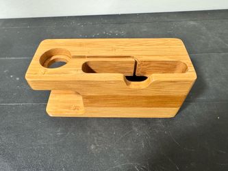Bamboo iPhone & Apple Watch Charging Dock Stand