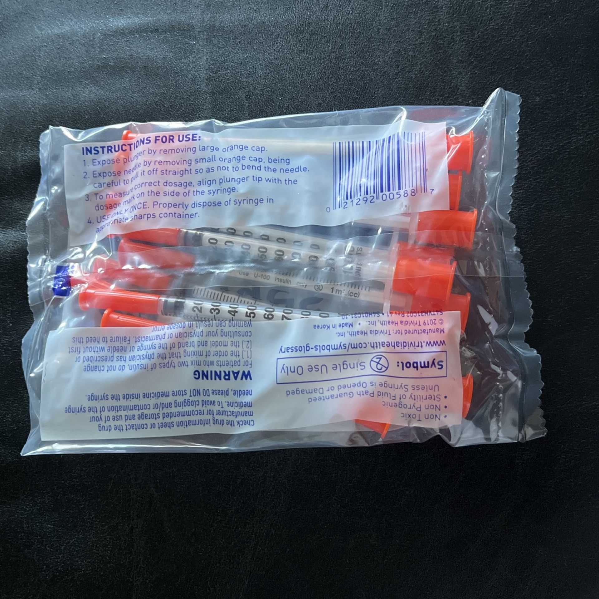 1cc Insulin Syringes 31G