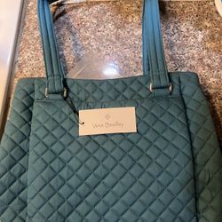 Vera Bradley Multi-Compartment Shoulder Bag: Forever Green