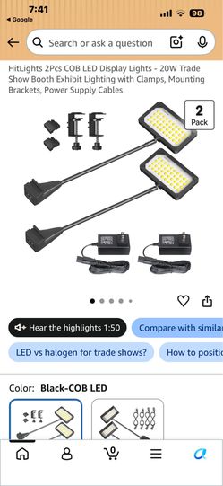 LED Event Lights (2) Black-NEW