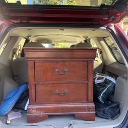Wooden Two Drawer Dresser