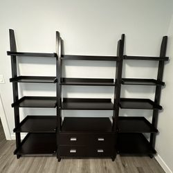 Coaster Bookcase with open back ( 3 pieces), Desk and Printer Stand