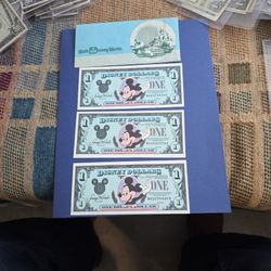 Collectible Currency Disney Dollars 