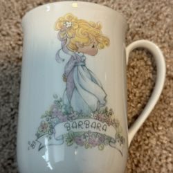 Precious Moments Mug Barbara Name Meaning Ceramic 1989 Enesco Samuel J Butcher