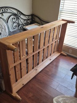 Wooden bed frame