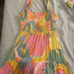 Floral Halter Mini Dress (Show Me Your Mumu Brand)