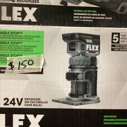 FLEX 24V Brushless Fixed Base Router (Tool-Only) $150