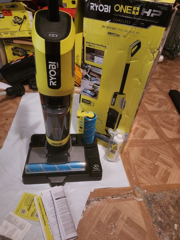 RYOBI ONE+ HP 18V Cordless Wet/Dry Stick Mop and Vacuum Kit - Main Image