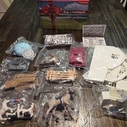 New 71 Piece Horse Stable Toy Play Set