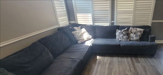 Dark Gray Fabric Sectional Sofa