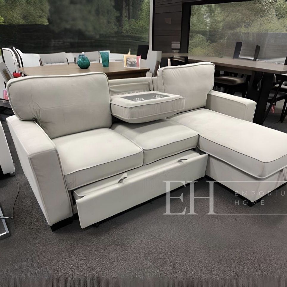 Light Grey Sofa Sleeper Sectional With Storage 🔥buy Now Pay Later 