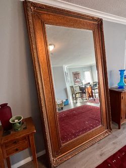 Oversized Floor Mirror Gold Frame (San Diego)