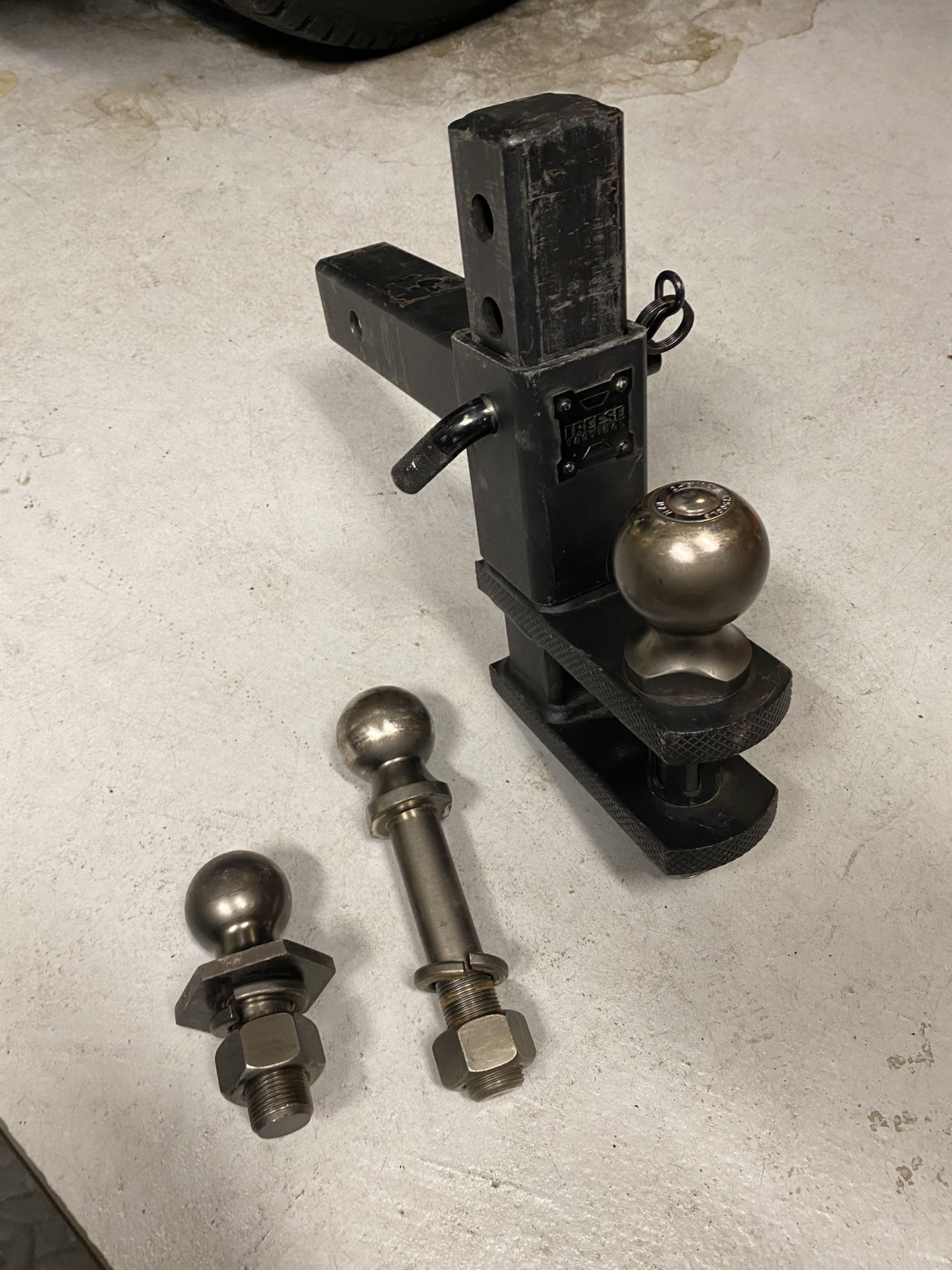 Reese Towpower (contact info removed) Tactical Adjustable Ball Mount with Clevis , Black