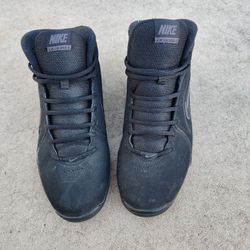 Nike~Men's~Air Visi Pro 3 Black Suede Basketball Shoes Lace Up Mid Top Size 11.5