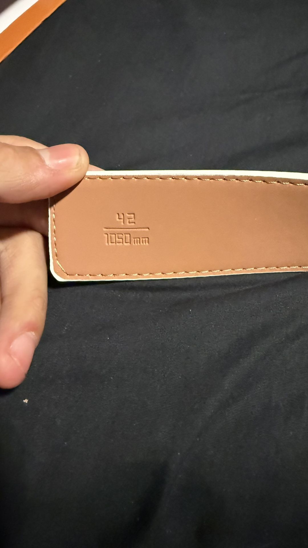 White LV Belt with Black Buckle