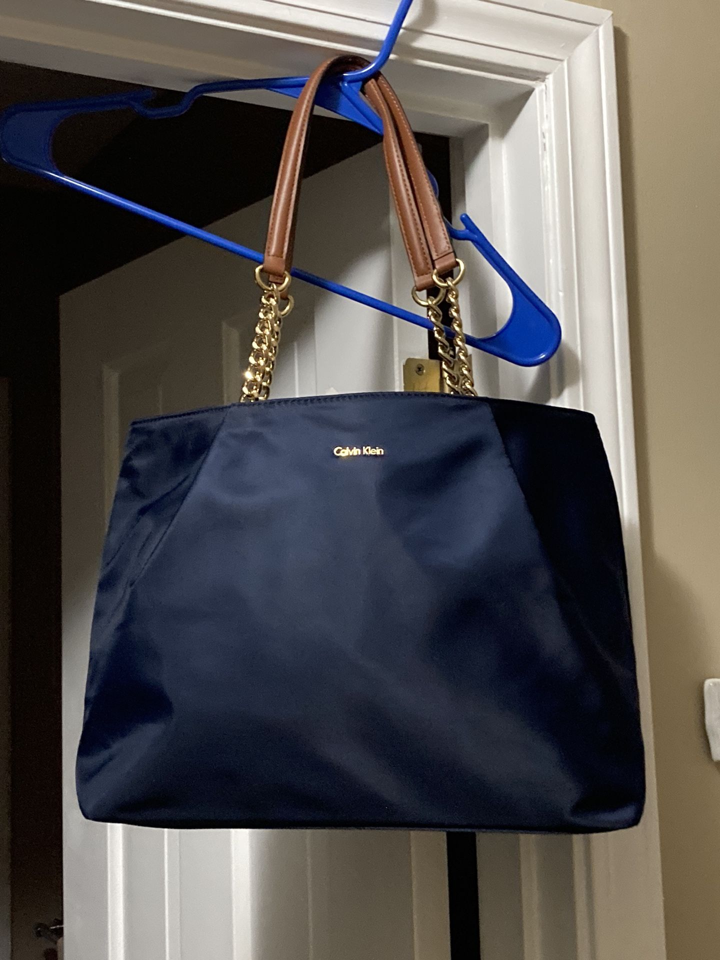 Calvin Klein Navy Blue Nylon Purse 