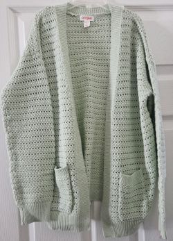 Girl Cardigan,  Light Sage