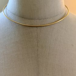 Nolan Miller Gold Tone Snake Chain Necklace 