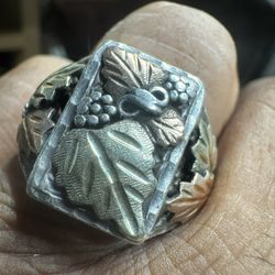 10k& Silver Men Ring 