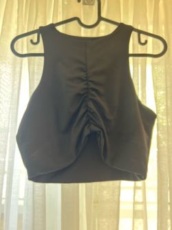 Scrunched crop top