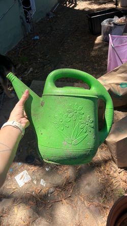 Green Plastic Watering Can