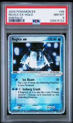 Pokémon EX: Emerald Regice ex #98/106 Holo PSA 8 NM-Mint Triple Swirl