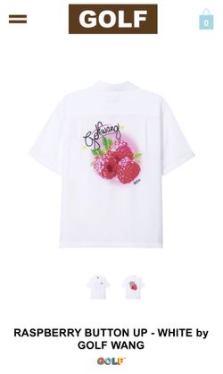 golf wang raspberry button up