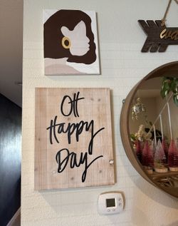 EUC Boho Farmhouse Wooden Decor