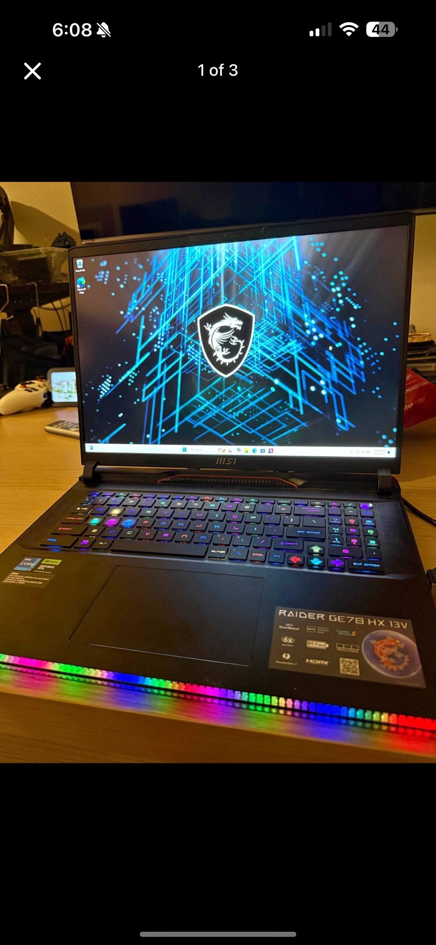 MSI Raider GE78HX Gaming Laptop – RTX 4070 | i7-13700HX | 2TB SSD | QHD+ 240Hz | Thunderbolt 4 | RGB