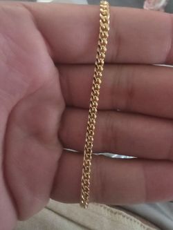 10k solid 3.5mm 8inch Miami Cuban Bracelet