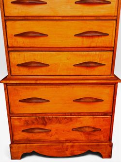 Midcentury Modern Solid Wood Highboy chest of drawers