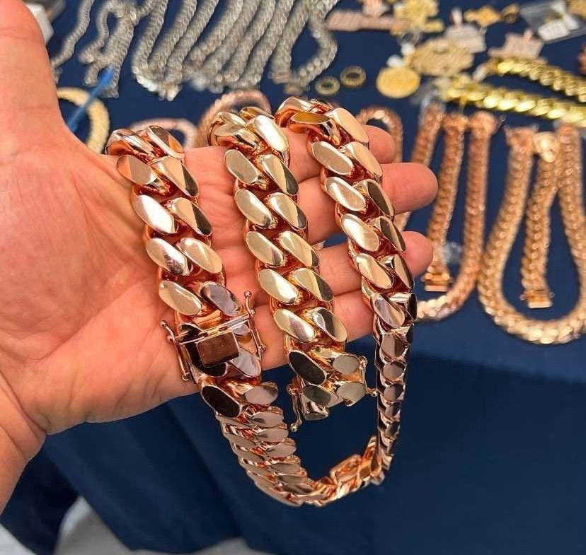 Miami Cuban Link Rose Gold Plated Chain High Quality Premium Polished | 20mm & 24inch