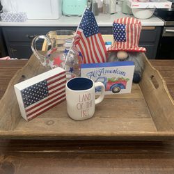 Home Decor With Tray 4th Of July Decor 