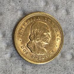 1900 COSTA RICA 2 Colones Gold Coin