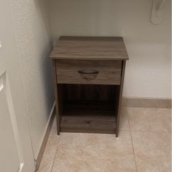 Brown Black Single Nightstand 