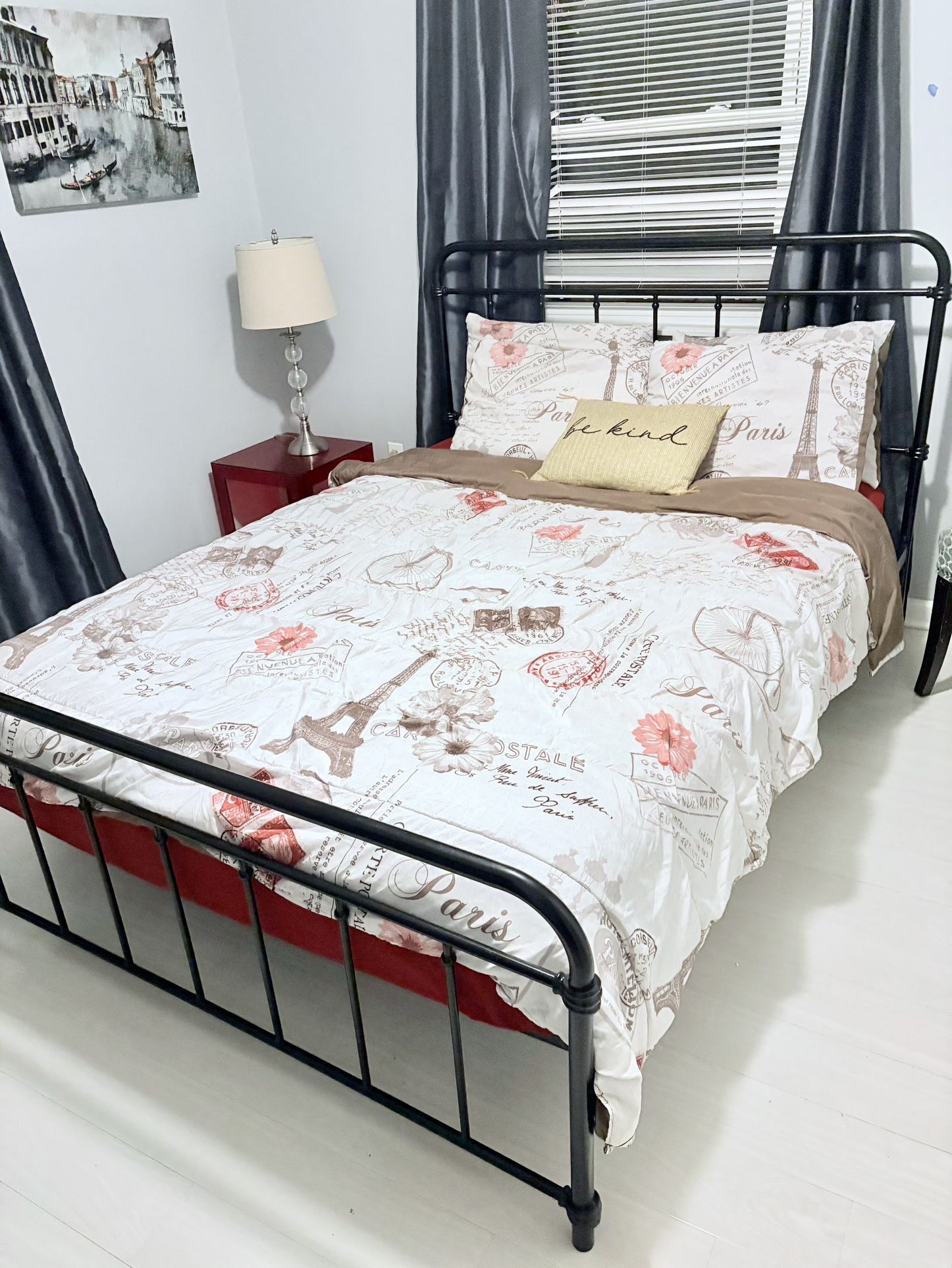 Queen sized Iron bed frame
