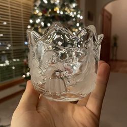 Festive Glass Candle Holder