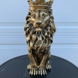 Golden lion statue