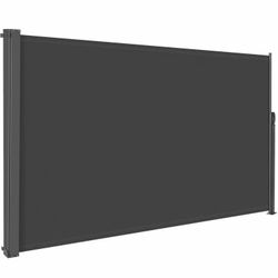 Retractable Side Awning Privacy Screen - Black