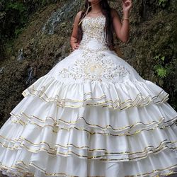 Quinceanera  Charra dress with pedicoat